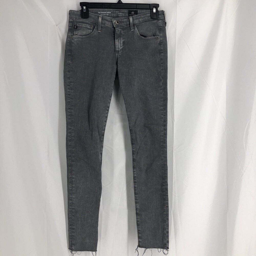 AG Adriano Goldschmied Jeans Women's 26R Gray The Legging Ankle Super Skinny